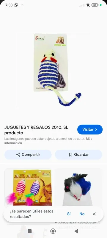 Empaque juguete: Ratón con cascabel