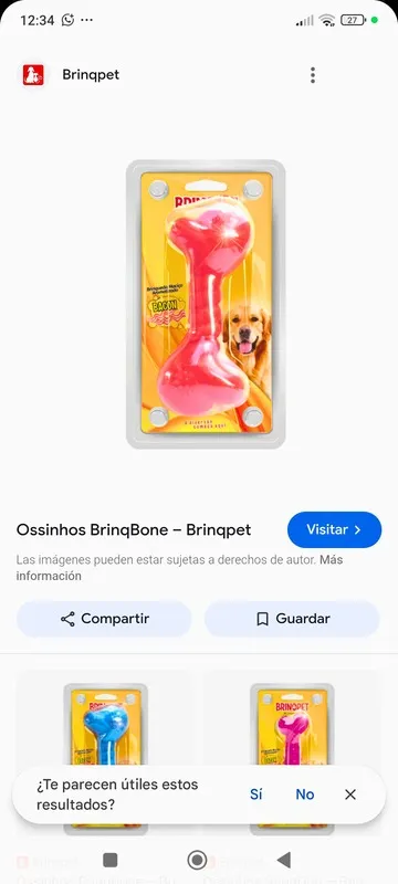 Empaque juguete: Juguete dental para perro