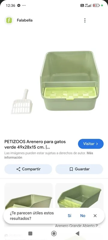Empaque arenero: Arenero gato pequeño