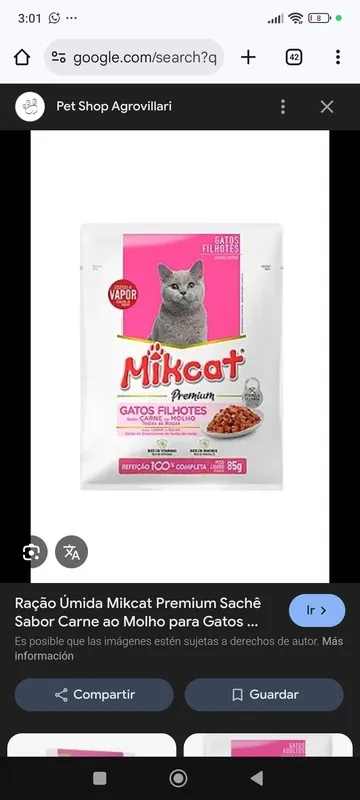 Empaque alimento húmedo: Mikcat Gato Comida Húmeda