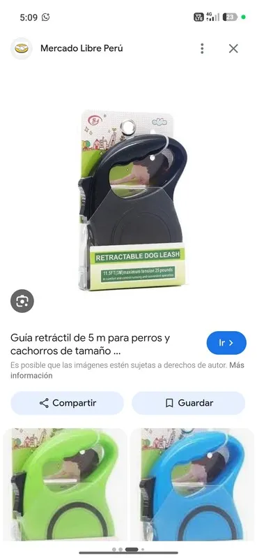 Empaque correa: Correa retráctil máximo 20 kg