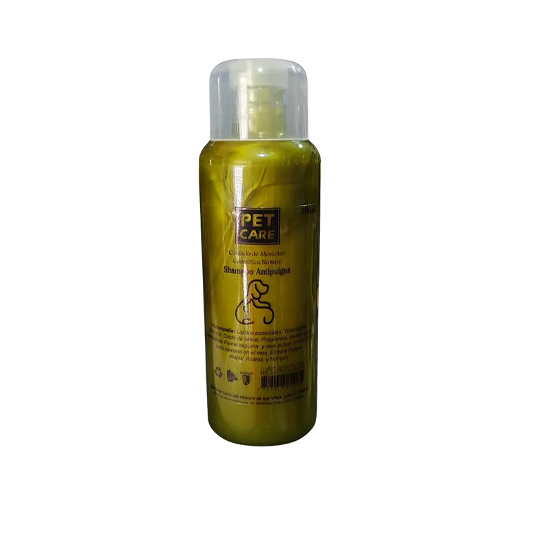 Empaque shampoo: PetCare Shampoo Antipulgas
