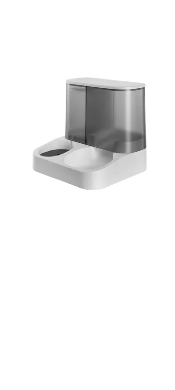 Empaque comedero: Dispensador de agua y de croquetas