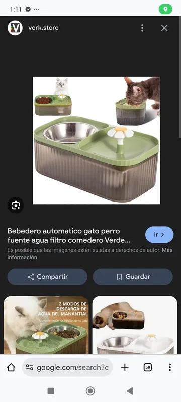 Empaque comedero: Fuente de agua con platito