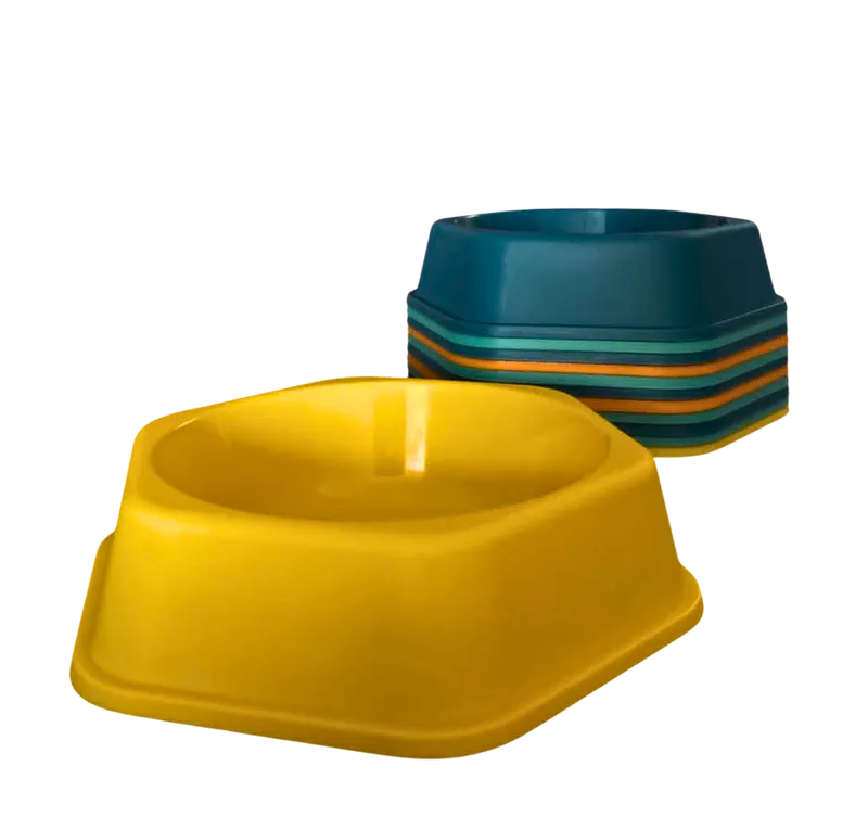 Empaque comedero: Plato hexagonal para mascotas