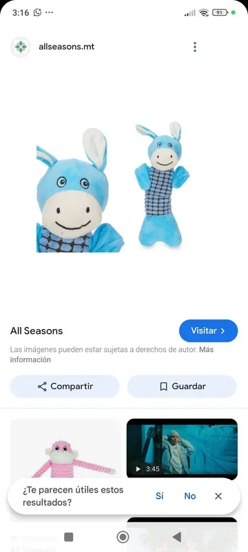 Empaque juguete: Peluche con sonido y movimiento de brazos