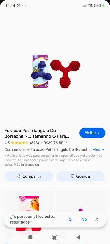 Empaque juguete: Mordedor triángulo resistente