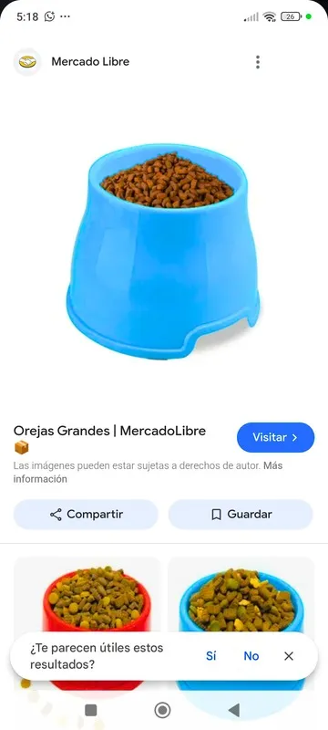 Empaque comedero: Plato para orejas grandes adulto
