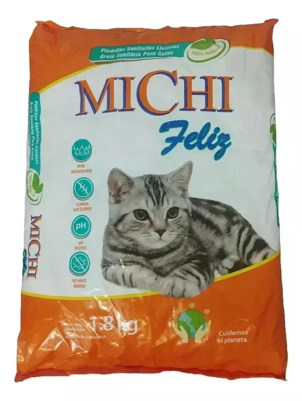 Empaque arena: Michi Feliz Piedras Sanitarias