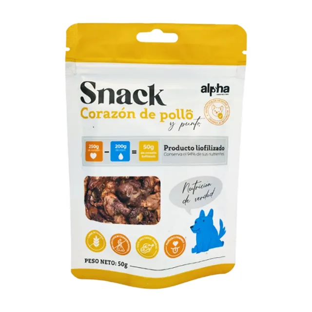 Empaque snack: Snack Corazón de Pollo