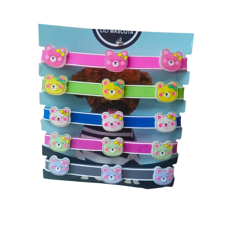 Empaque collar: Collar caritas engomado con bolita