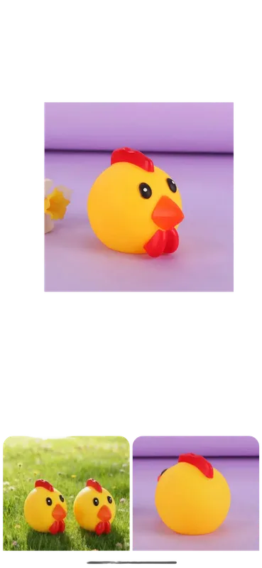 Empaque juguete: Cara de pollo con sonido