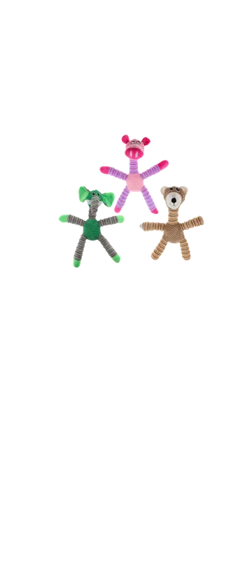 Empaque juguete: Peluches alargados para perros con sonido
