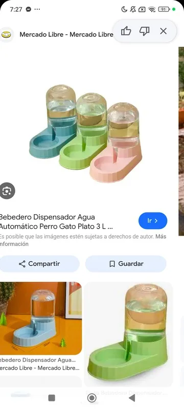 Empaque comedero: Platito con botellón cara de gato