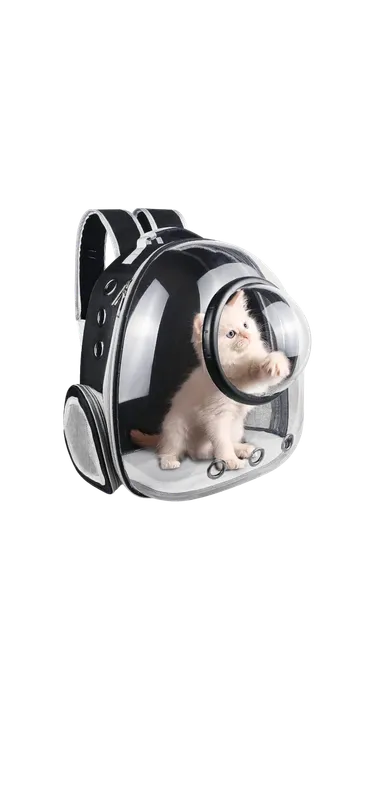 Empaque transportadora: Mochila doble cúpula transparente